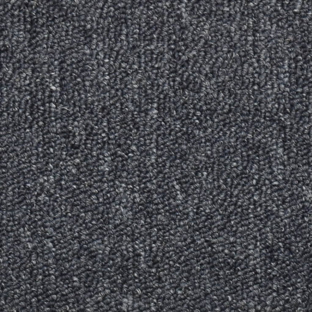 vidaXL Alfombras de peldaños de escalera 15 uds gris y azul 56x17x3 cm