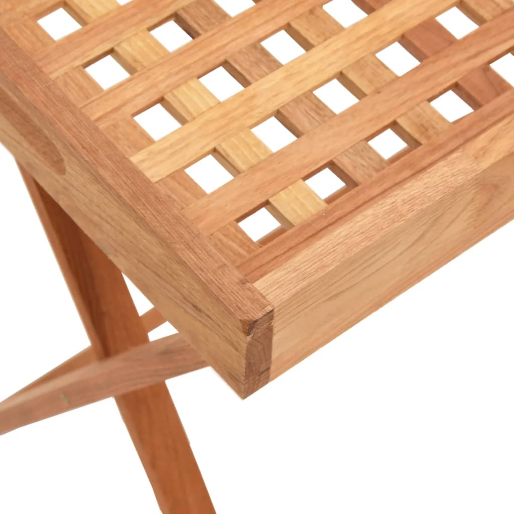 vidaXL Mesa bandeja plegable madera maciza nogal 52x36x56,5 cm