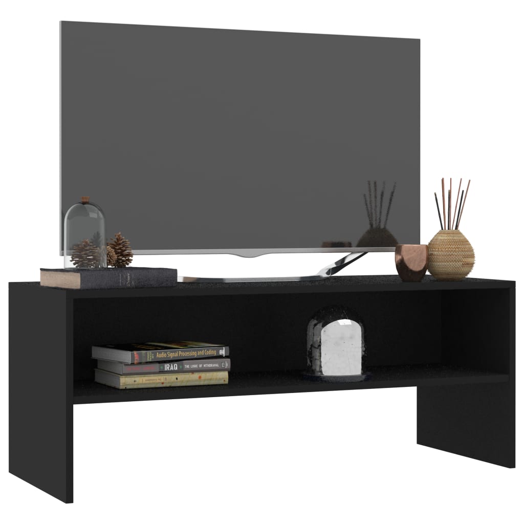 vidaXL Mueble para TV madera contrachapada negro100x40x40 cm