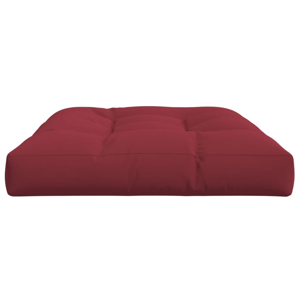 vidaXL Cojín para muebles de palets tela rojo tinto 120x80x12 cm