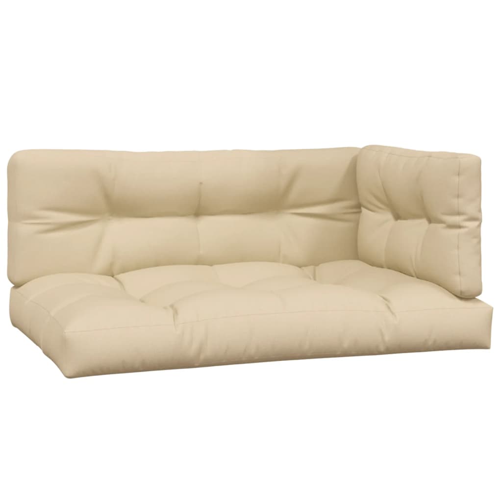 vidaXL Cojines para sofá de palets 3 unidades tela beige