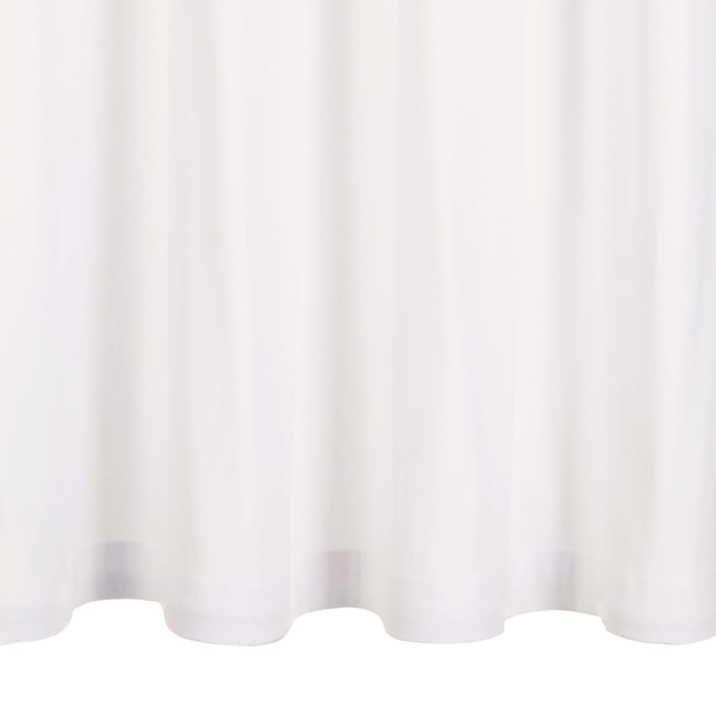 vidaXL Cortinas con anillas de metal 2 uds algodón blanco 140x245 cm
