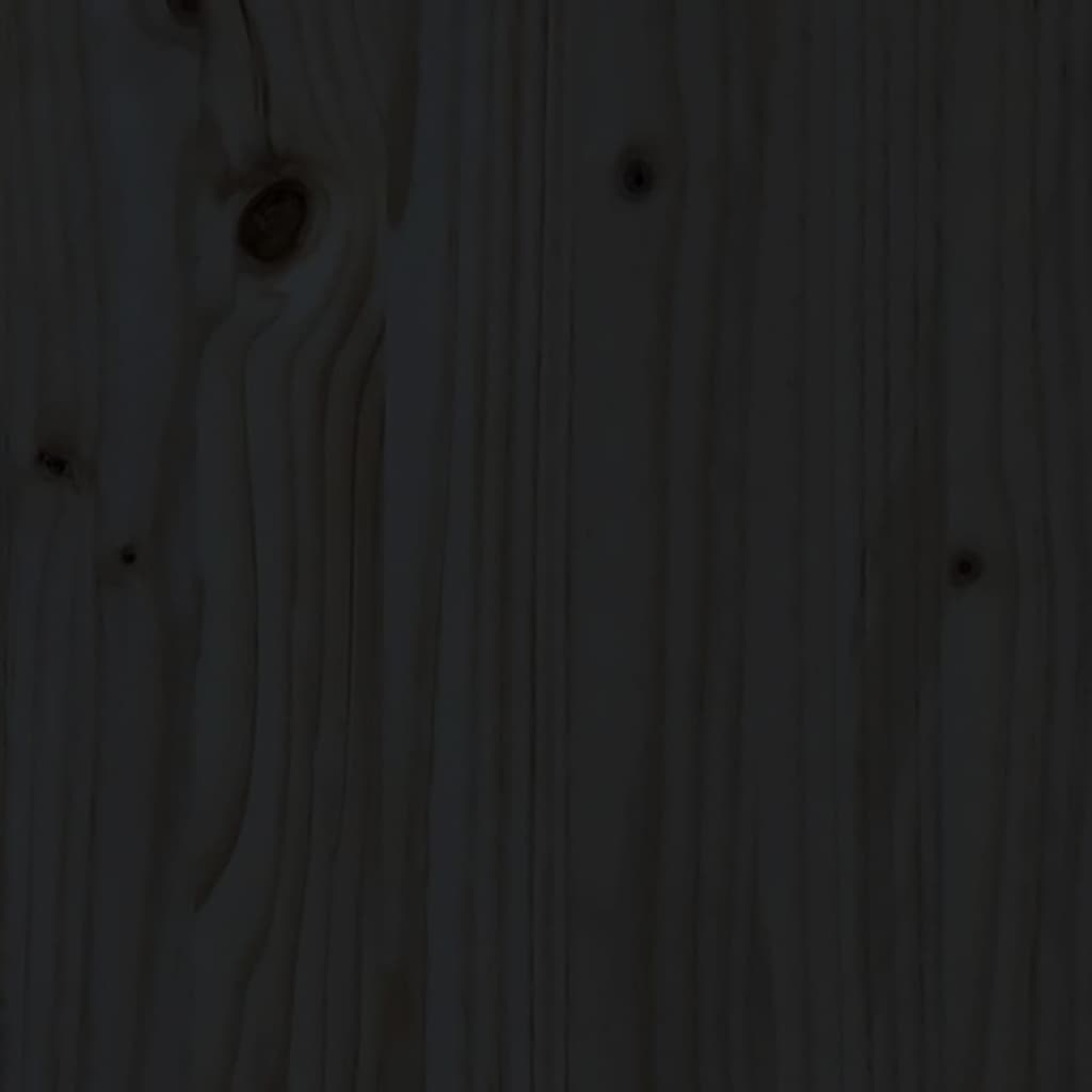 vidaXL Escritorio de madera maciza de pino negro 110x50x75 cm