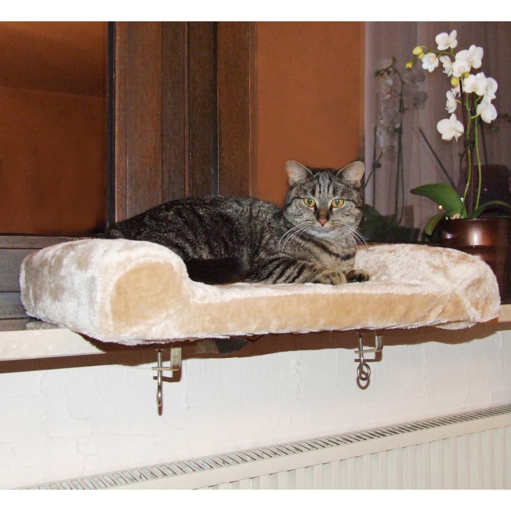 Kerbl Cama de gato para alféizar beige 36x56 cm 82656