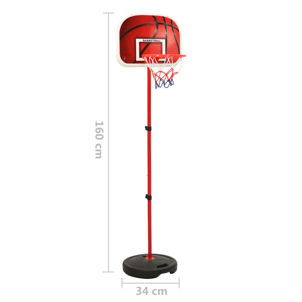 vidaXL Juego de baloncesto infantil ajustable 160 cm