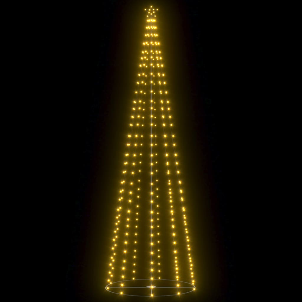 vidaXL Árbol de Navidad forma de cono 330 LED blanco cálido 100x300 cm