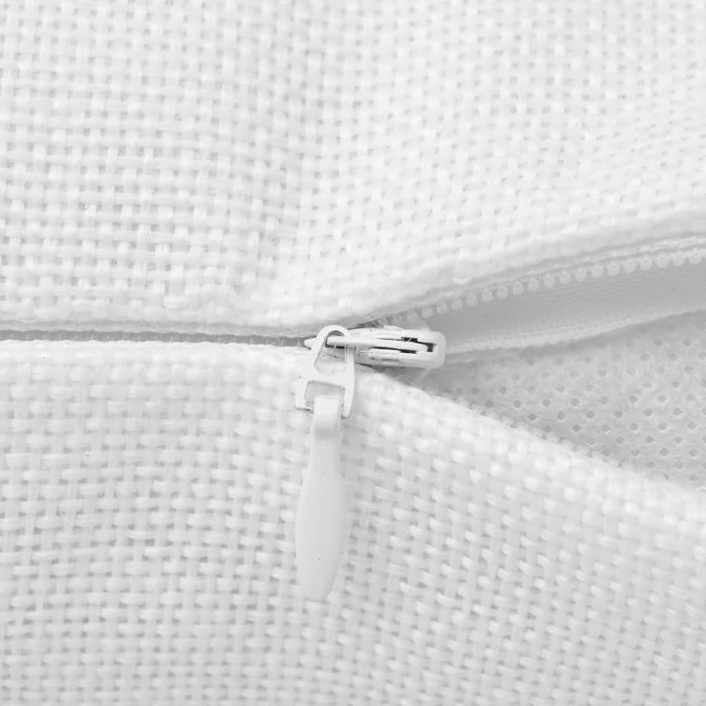 vidaXL Fundas de cojines 4 uds apariencia de lino blanco 80x80 cm