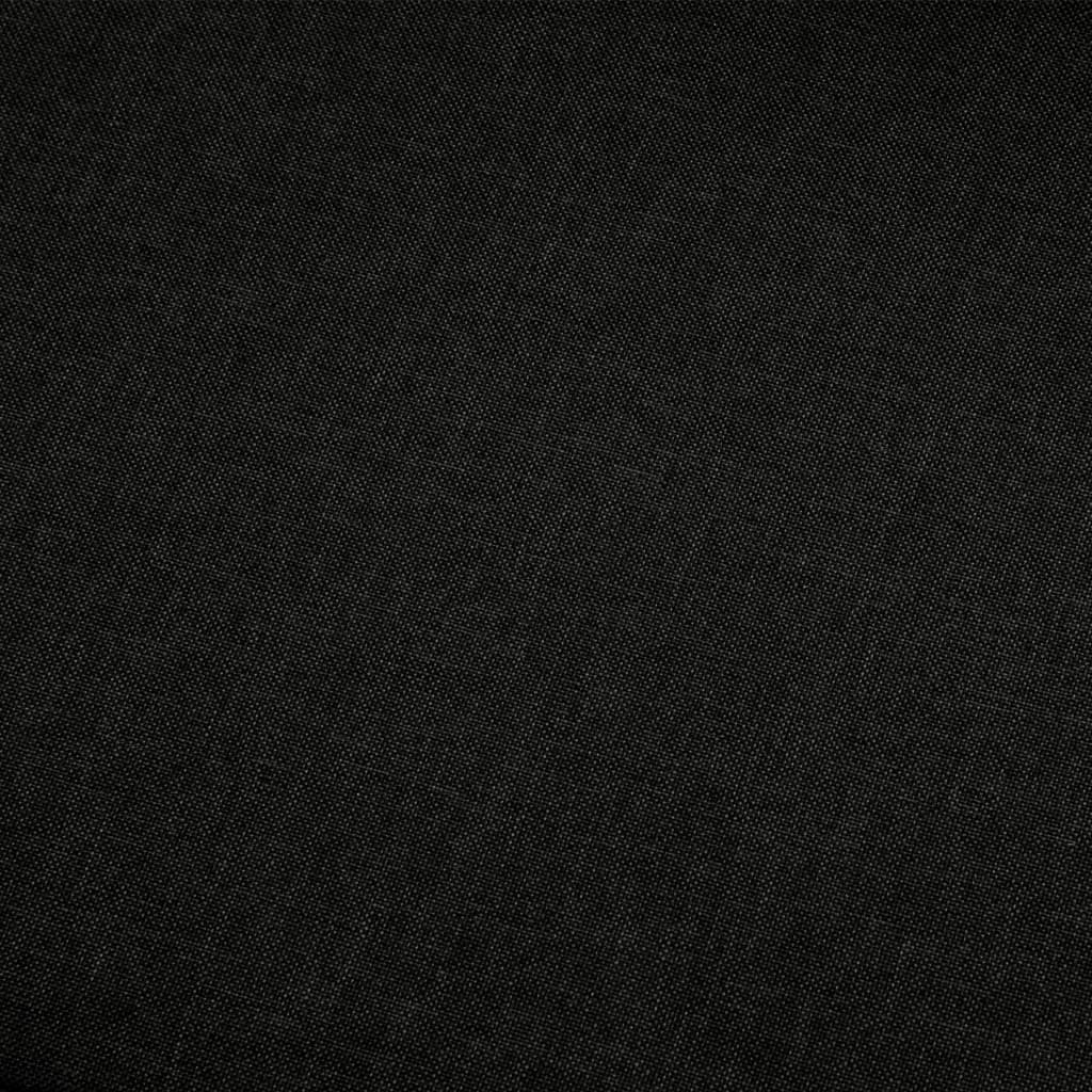 vidaXL Sofá de 3 plazas de tela negro