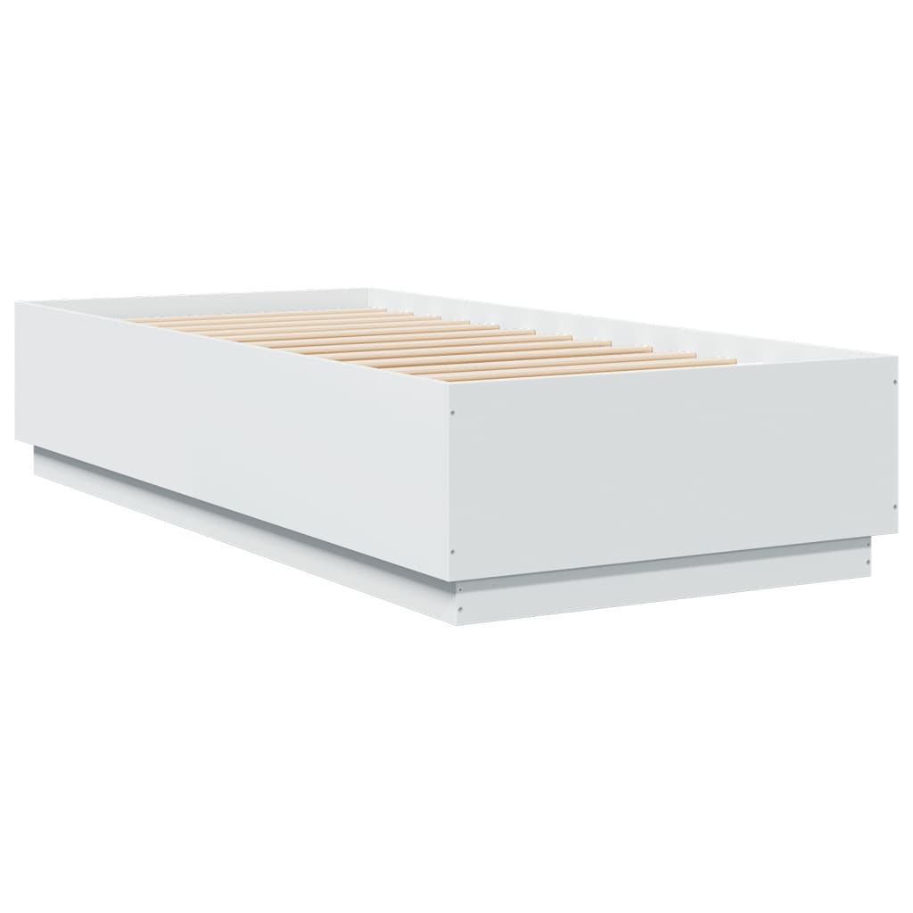 vidaXL Estructura de cama madera de ingeniería blanca 90x200 cm