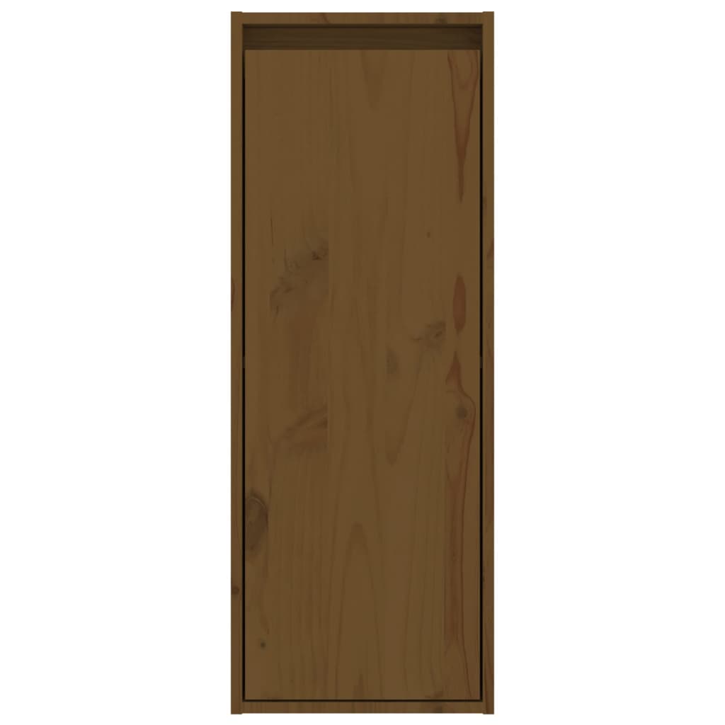 vidaXL Armario de pared 2 uds madera de pino marrón miel 30x30x80 cm