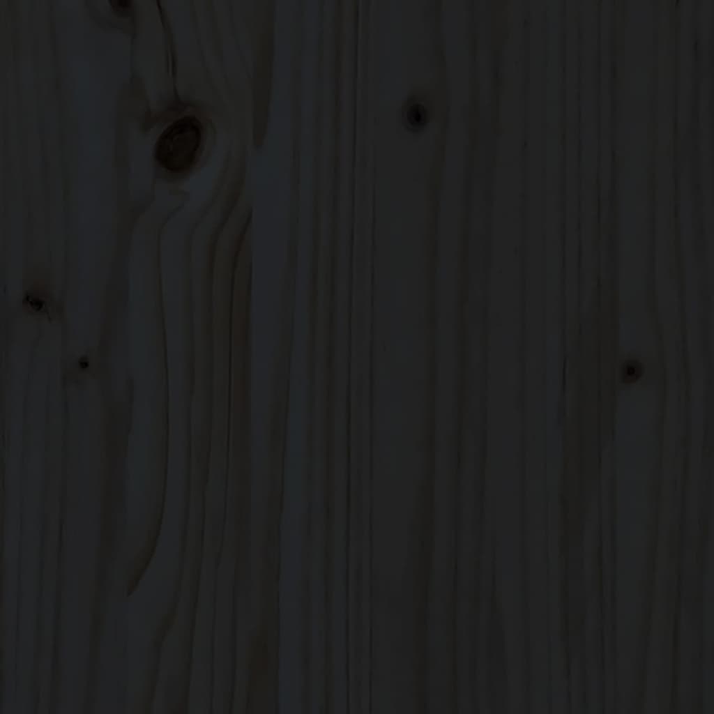 vidaXL Mesa de centro madera maciza de pino negro 80x55x40,5 cm