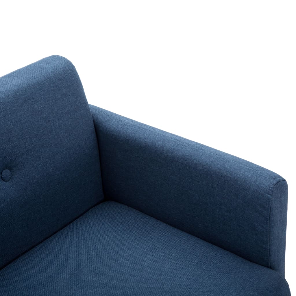 vidaXL Sofá de 2 plazas con tapizado de tela 115x60x67 cm azul