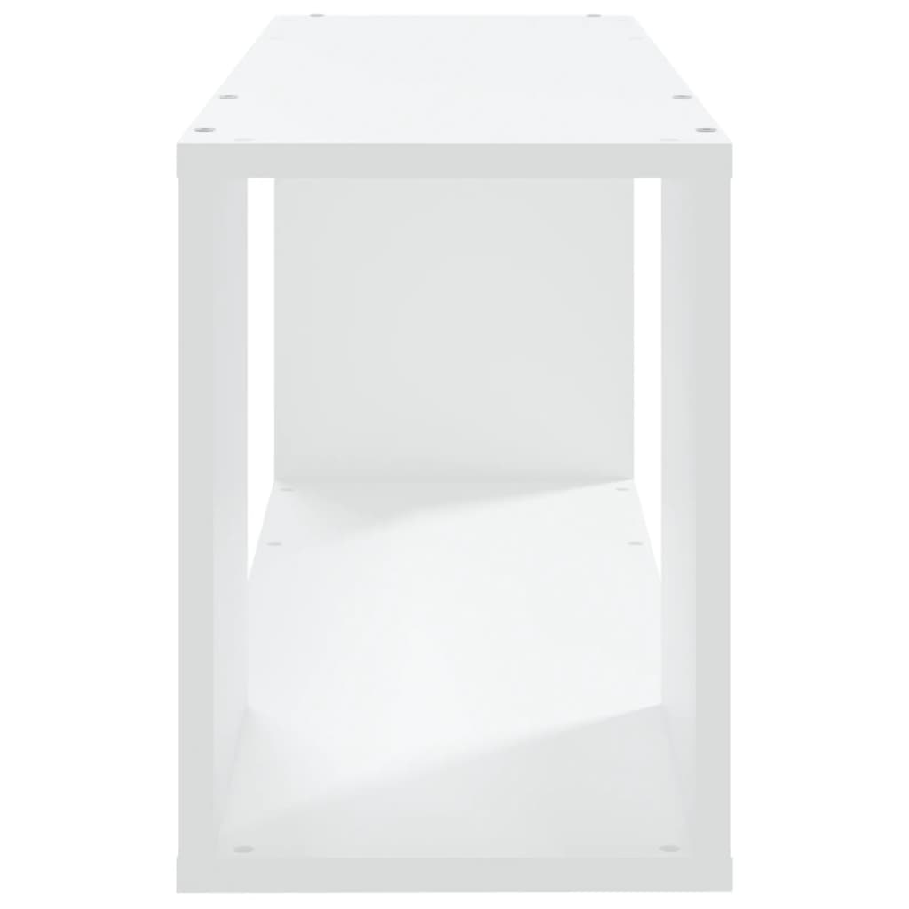 vidaXL Mueble para TV madera contrachapada blanco 80x24x32 cm