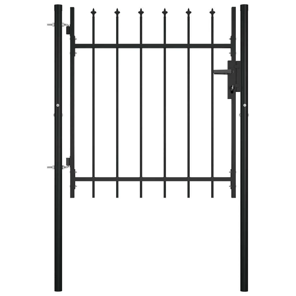 vidaXL Puerta para valla con puntas de lanza 100x75 cm