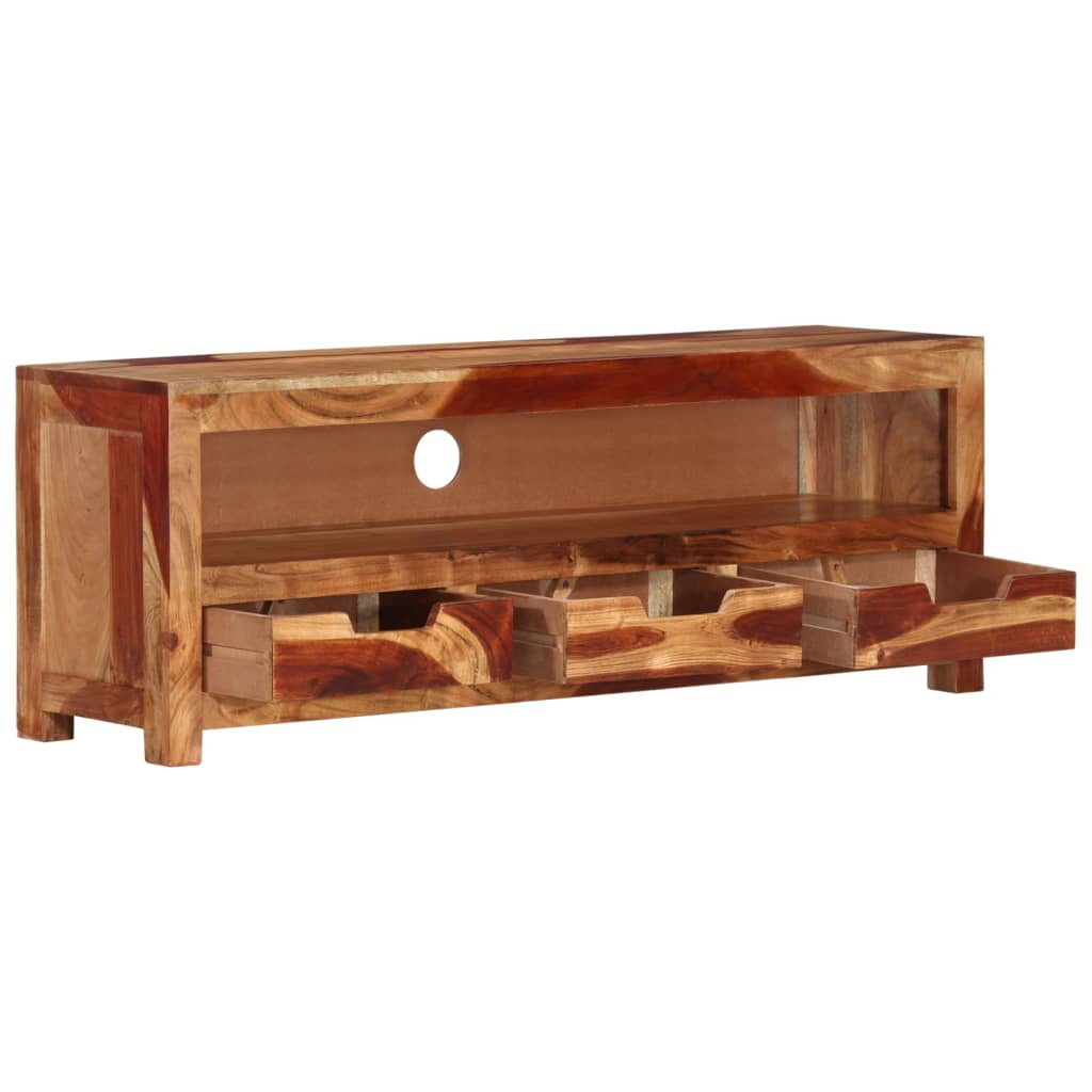 vidaXL Mueble de TV madera maciza de acacia 110x30x40 cm