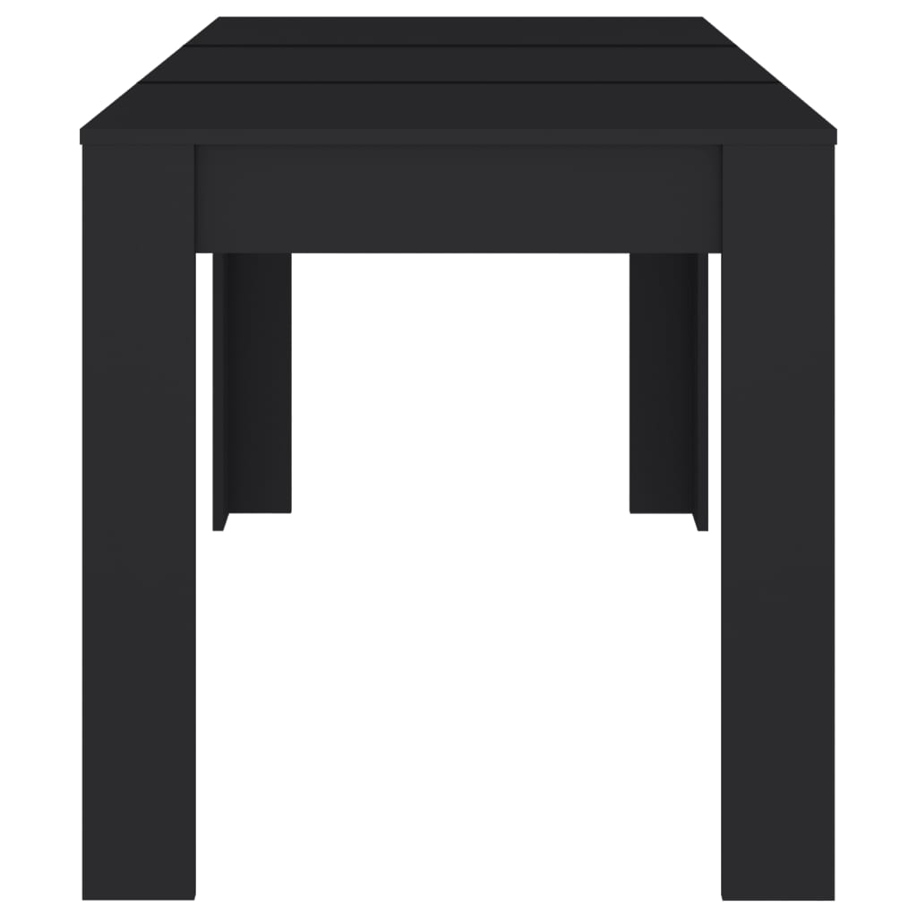 vidaXL Mesa de comedor de madera contrachapada negro 140x74,5x76 cm