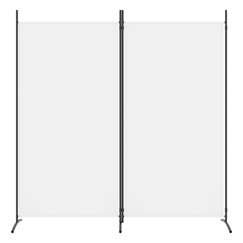 vidaXL Biombo divisor de 2 paneles de tela blanco 175x180 cm
