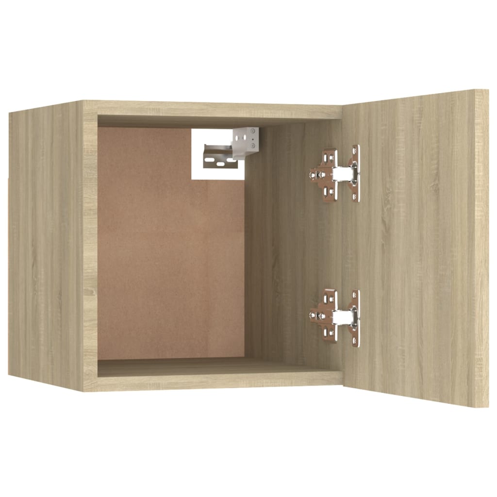 vidaXL Muebles de salón de pared 2 uds roble Sonoma 30,5x30x30 cm
