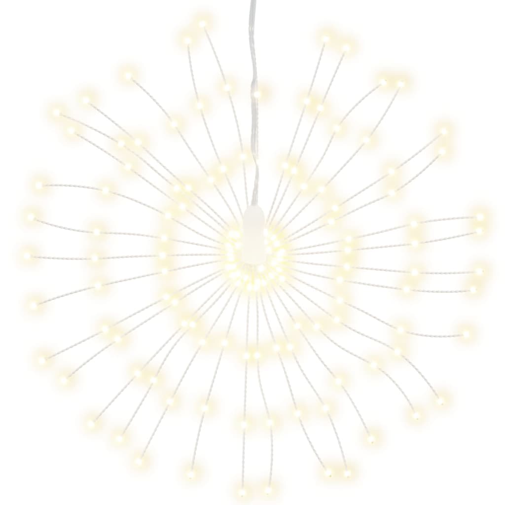 vidaXL Luces de Navidad de estrellas 8 uds 140 LED blanco cálido 17 cm