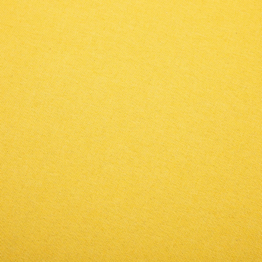 vidaXL Butaca tapizada de tela amarilla
