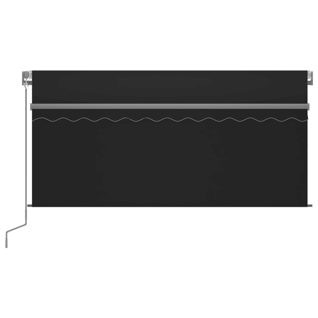 vidaXL Toldo manual retráctil con persiana y LED antracita 3x2,5 m