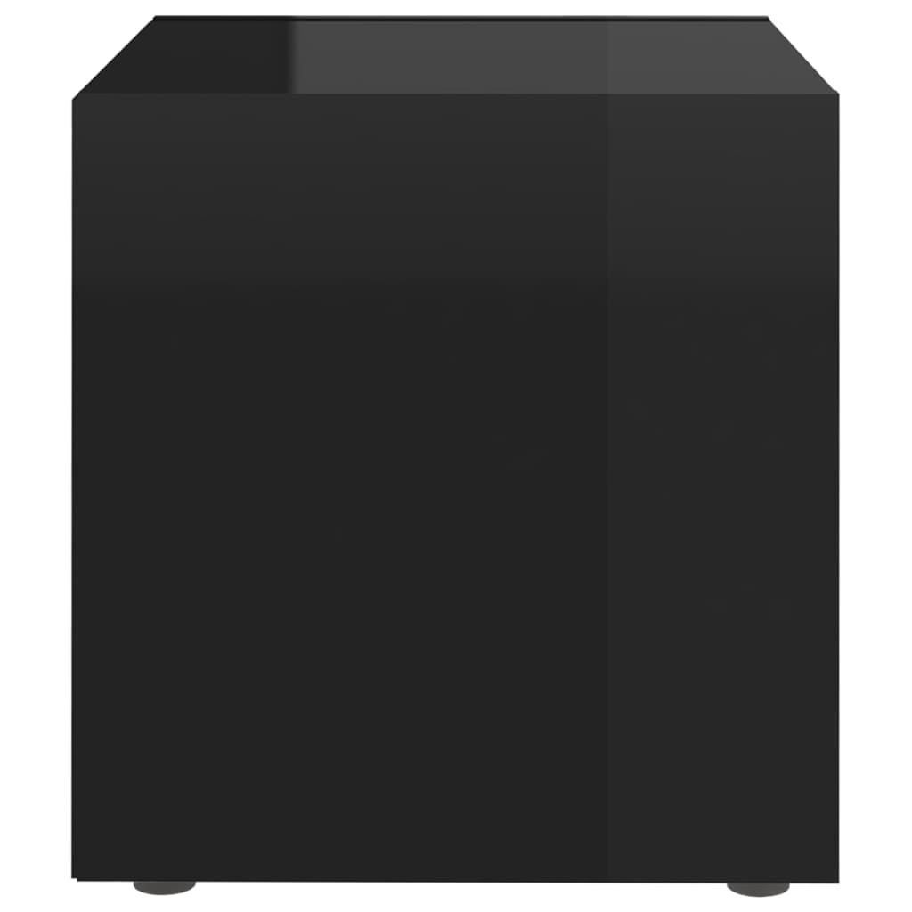 vidaXL Muebles para TV 2 uds aglomerado negro brillante 37x35x37 cm
