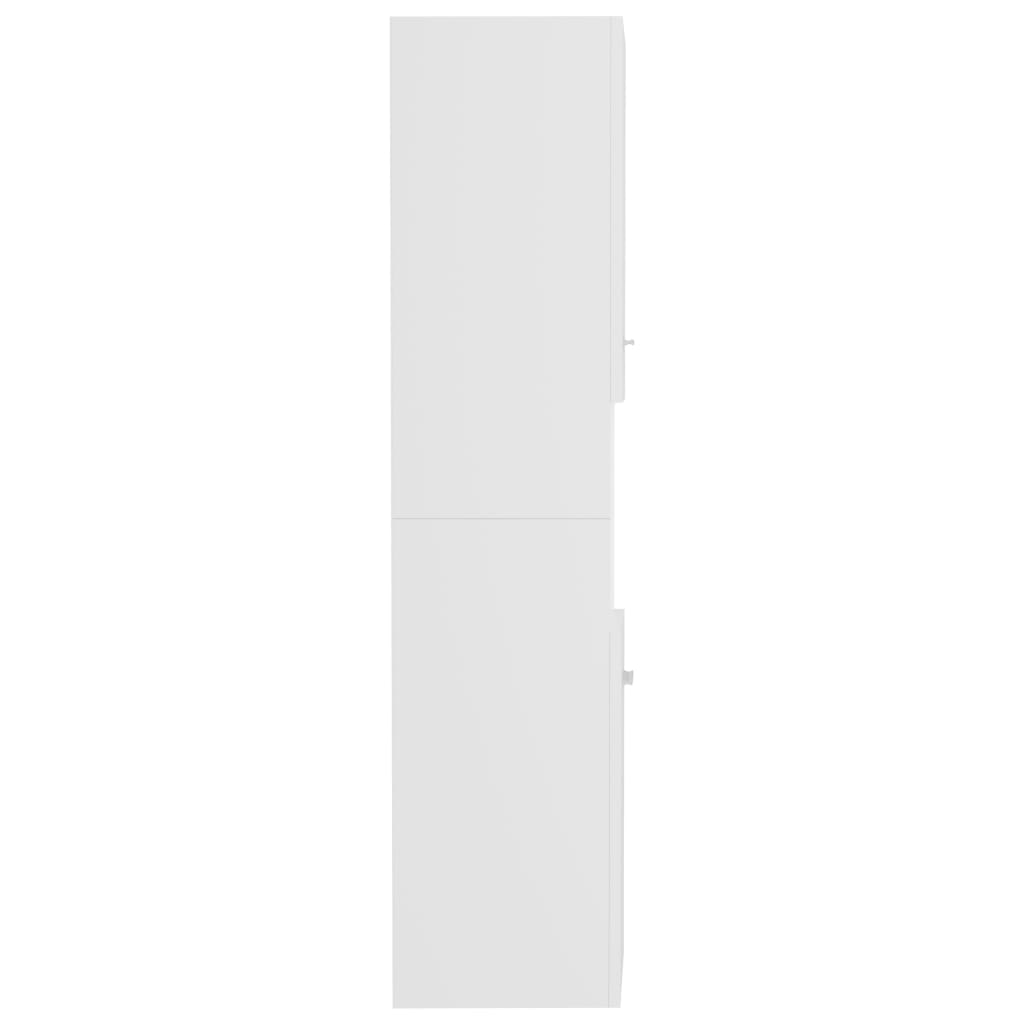 vidaXL Armario de baño madera contrachapada blanco 30x30x130 cm