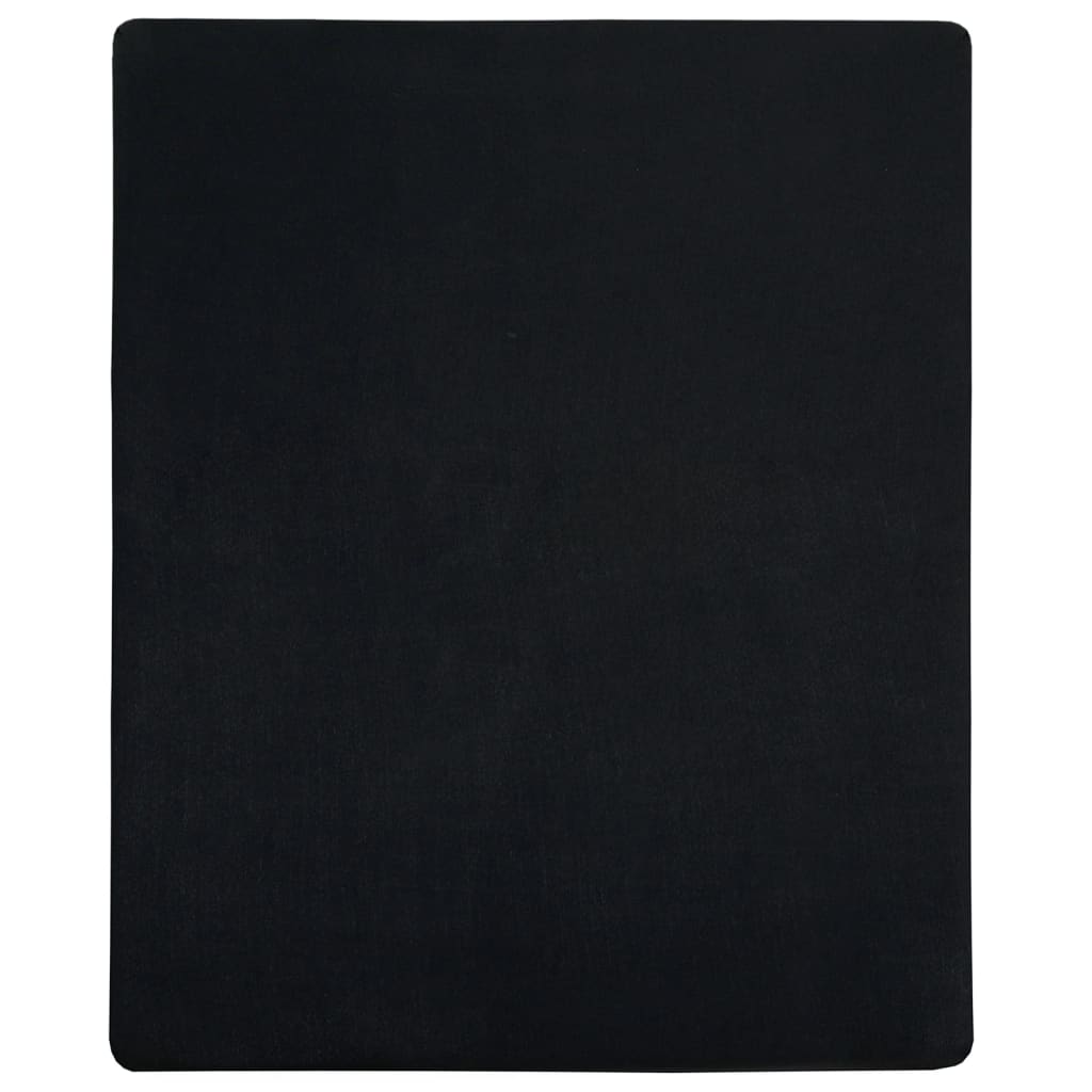 vidaXL Sábana bajera jersey algodón negro 160x200 cm