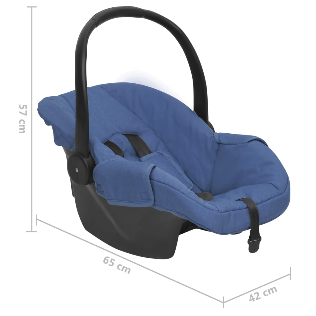 vidaXL Sillita de coche para bebés azul marino 42x65x57 cm