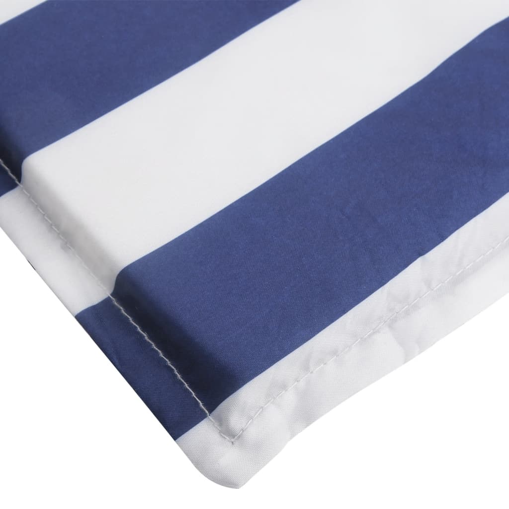 vidaXL Cojín para tumbona tela Oxford a rayas azul y blanco