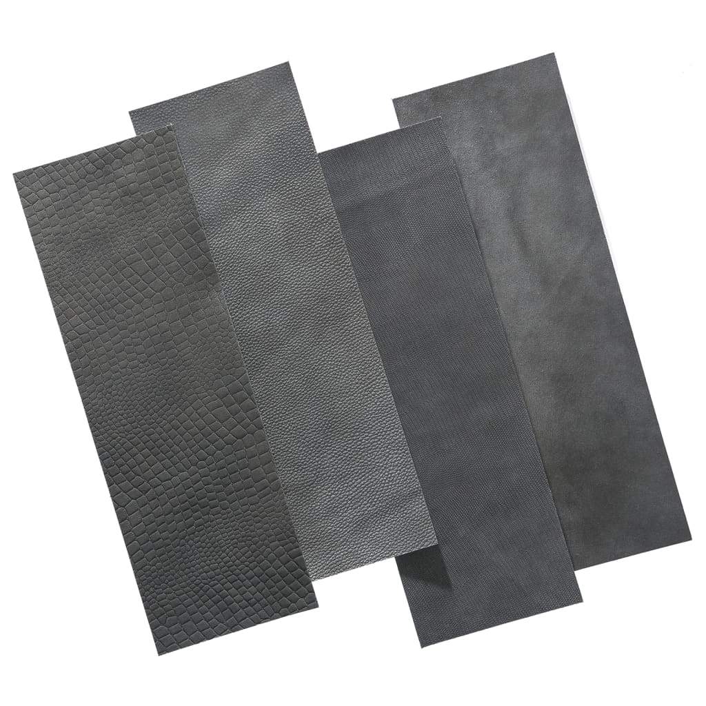 WallArt Paneles de pared de cuero Connaught gris sombra 16 piezas