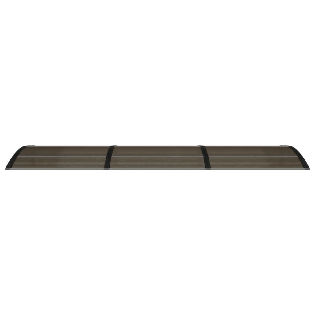 vidaXL Marquesina de puerta policarbonato negro 300x75 cm