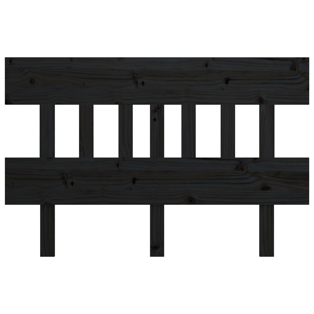 vidaXL Cabecero de cama madera maciza de pino negro 143,5x3x81 cm