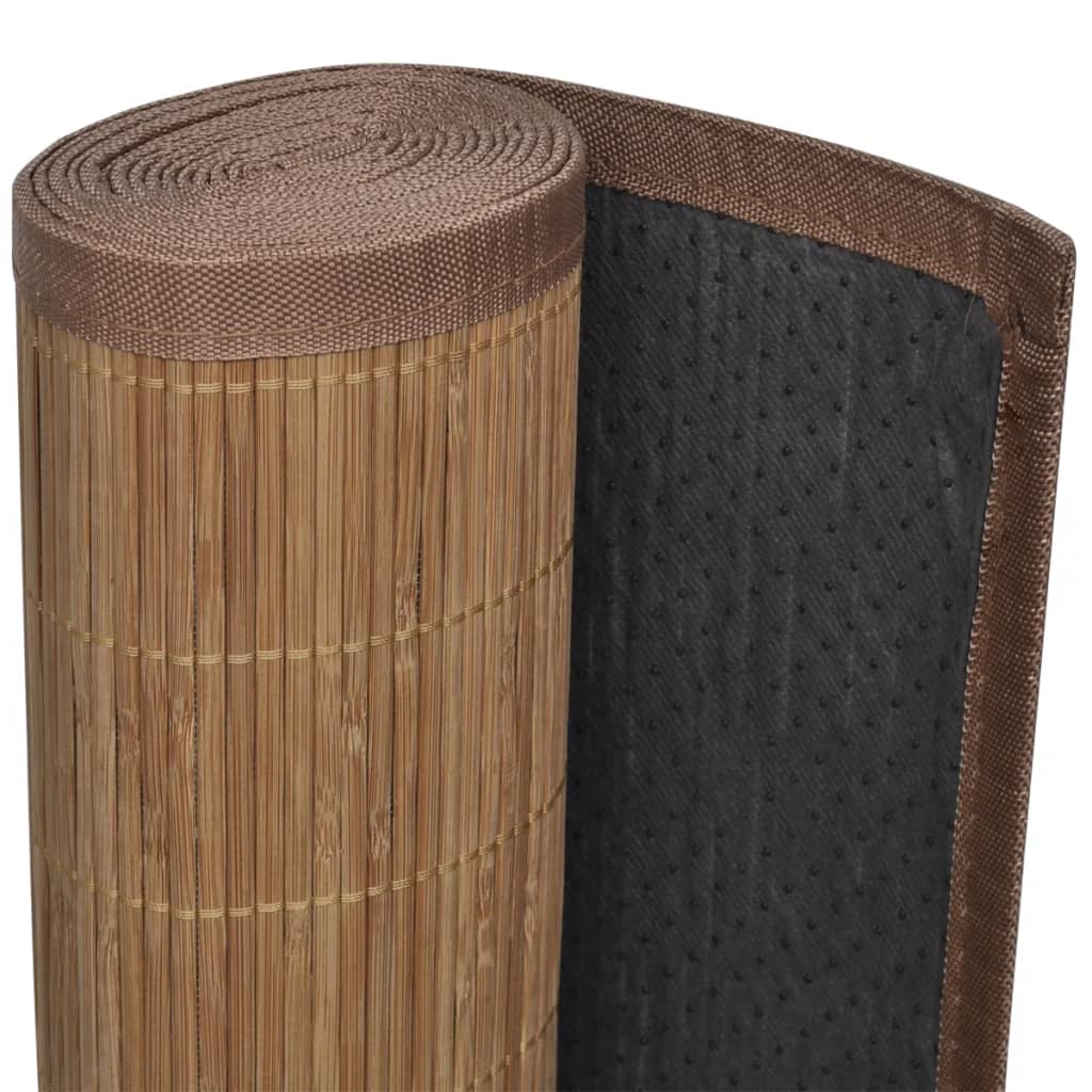 vidaXL Alfombra rectangular de bambú marrón 120 x 180 cm