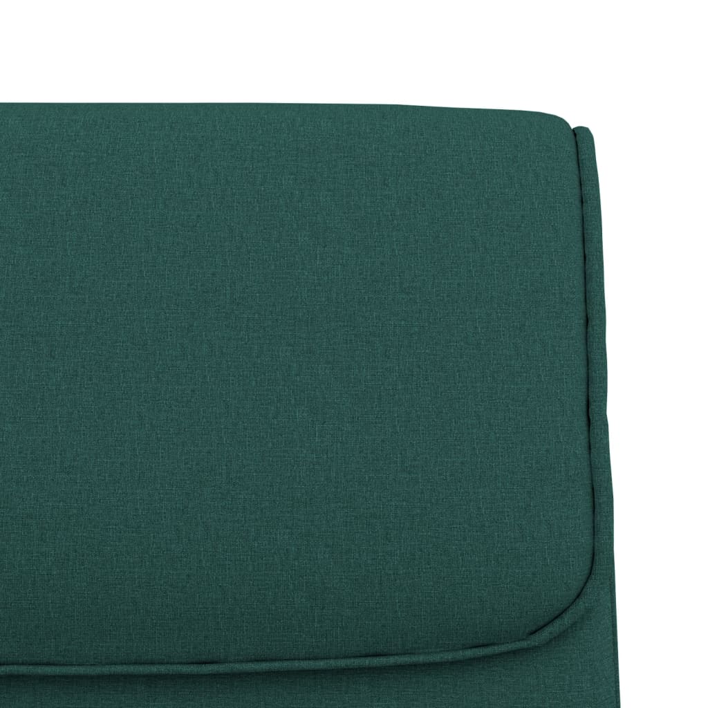 vidaXL Banco de tela verde oscuro 100x64x80 cm