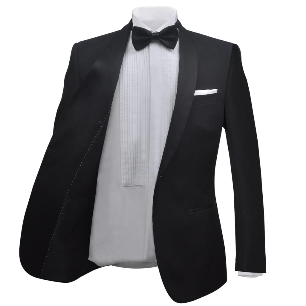 vidaXL Esmoquin traje de gala 2 pzas corbatín de hombre talla 46 negro