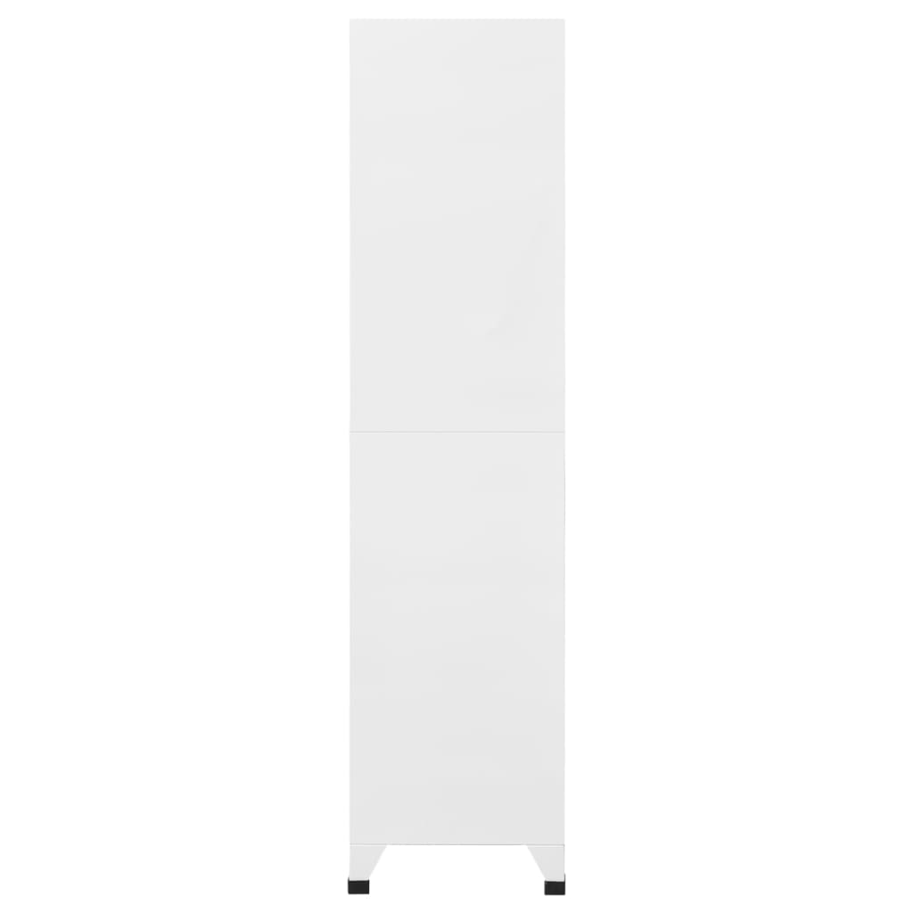 vidaXL Taquilla de acero blanco 90x40x180 cm