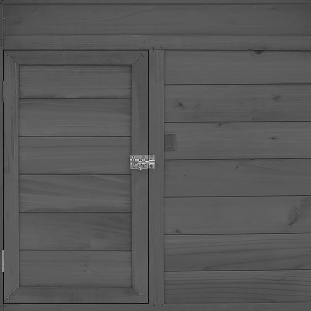 vidaXL Gallinero madera maciza de abeto gris y blanco 152x96x110 cm