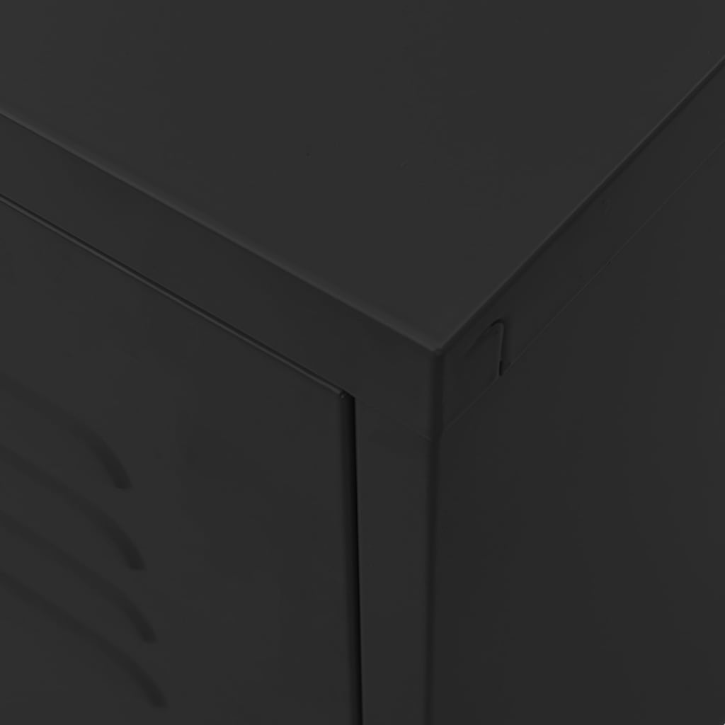 vidaXL Mueble para TV de acero negro 105x35x50 cm