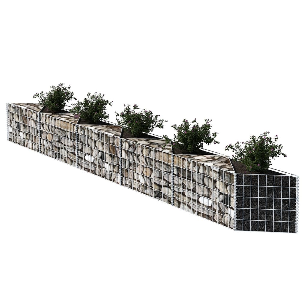 vidaXL Cesta de muro de gaviones acero galvanizado 300x30x50 cm