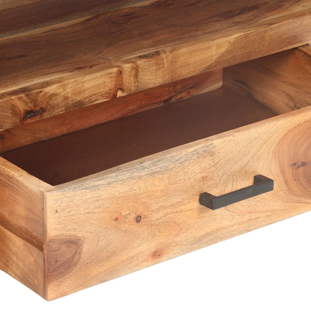 vidaXL Mueble de TV madera maciza con acabado miel 120x35x45 cm