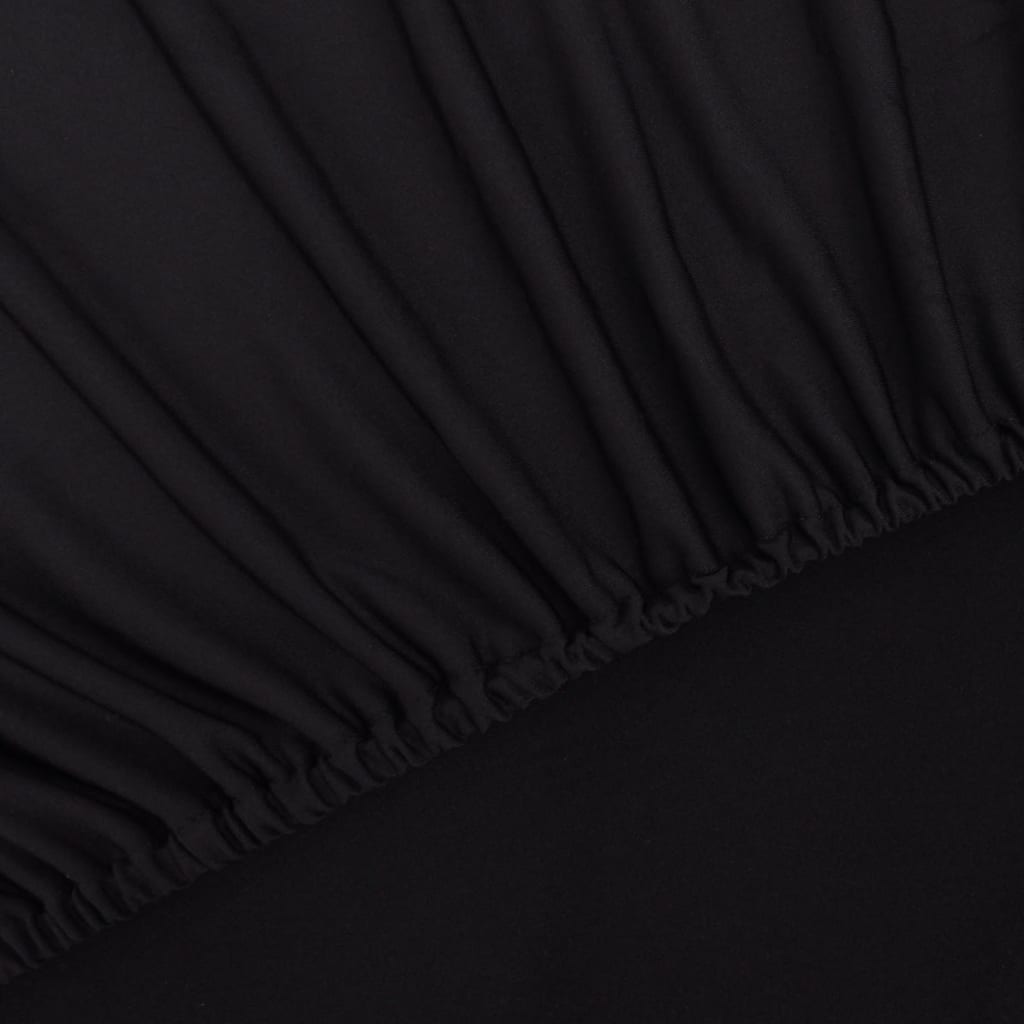 vidaXL funda elástica para sofá de tela jersey de poliéster negra