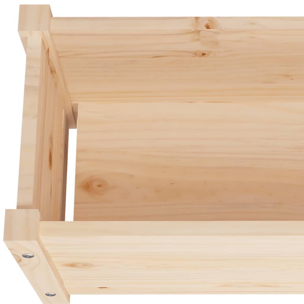 vidaXL Jardinera de madera maciza de pino 60x31x31 cm