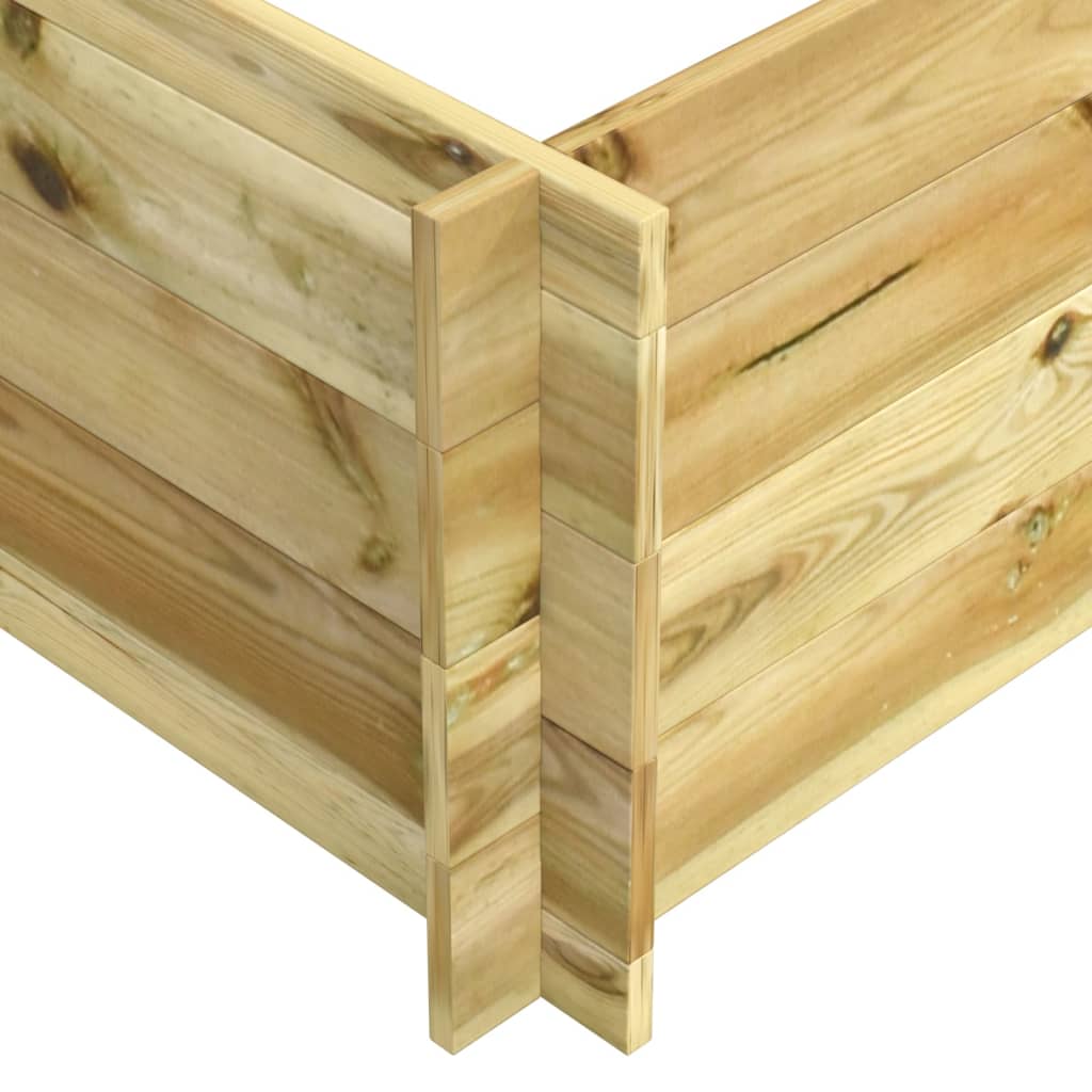 vidaXL Arriate elevado madera maciza de pino impregnada 150x100x40 cm