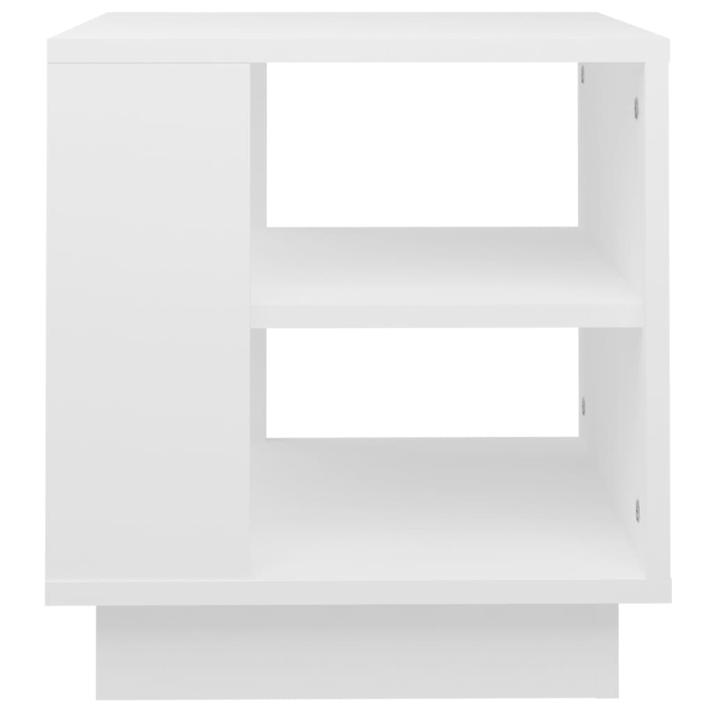 vidaXL Mesa de centro madera contrachapada blanco 40x40x43 cm