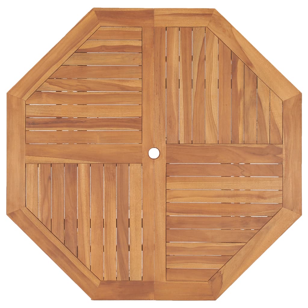 vidaXL Mesa de jardín de madera maciza de teca 120x120x75 cm