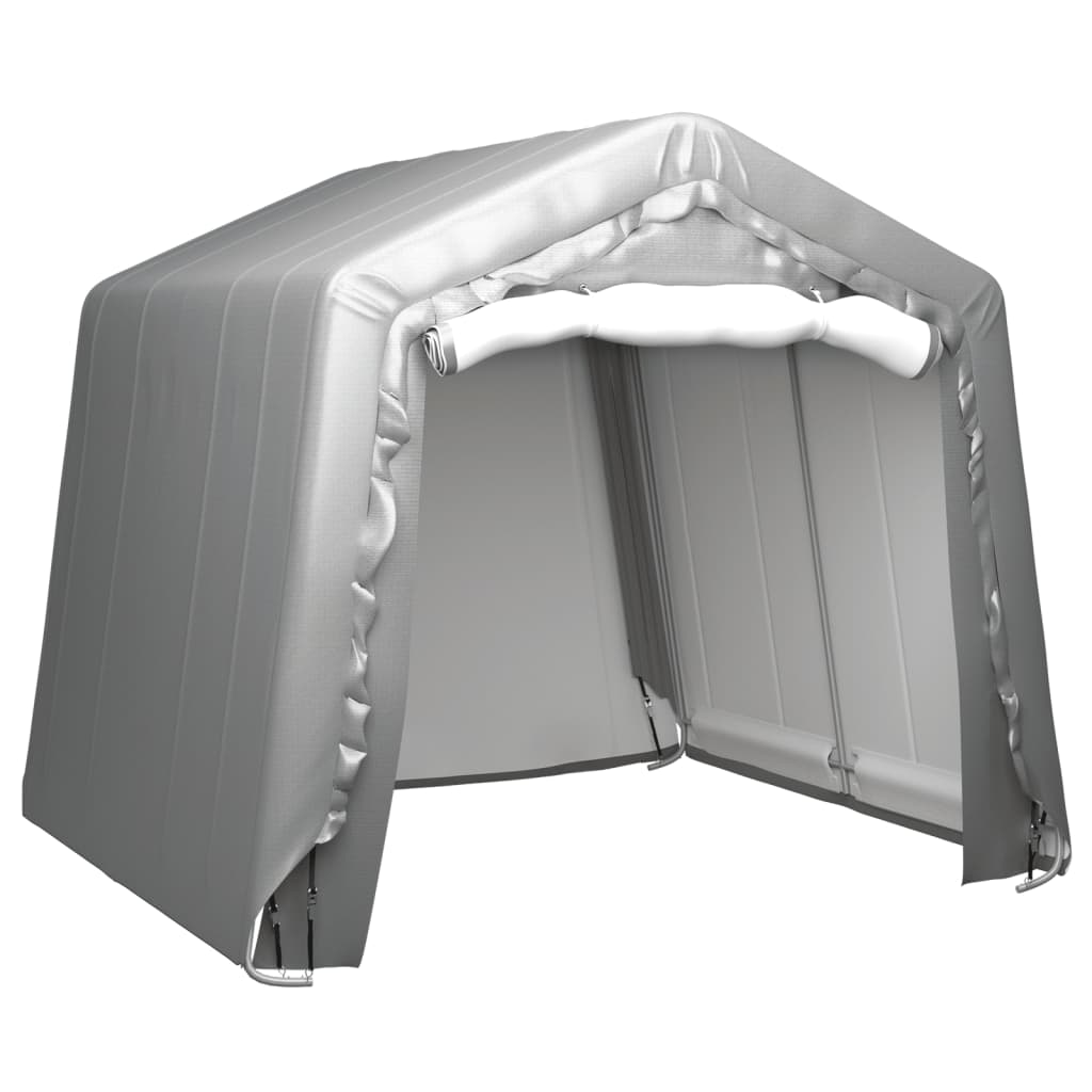 vidaXL Carpa de almacenamiento acero gris 240x240 cm