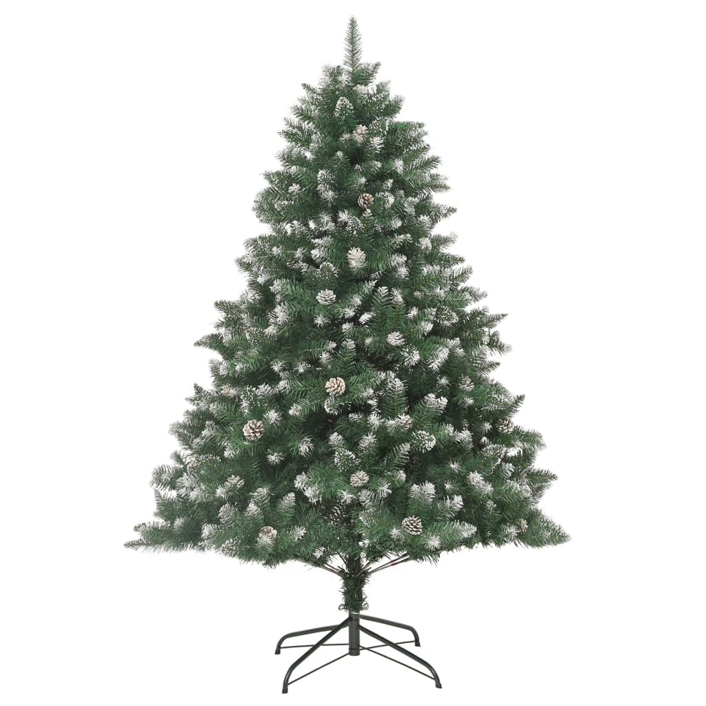 vidaXL Árbol de Navidad artificial con soporte PVC 180 cm