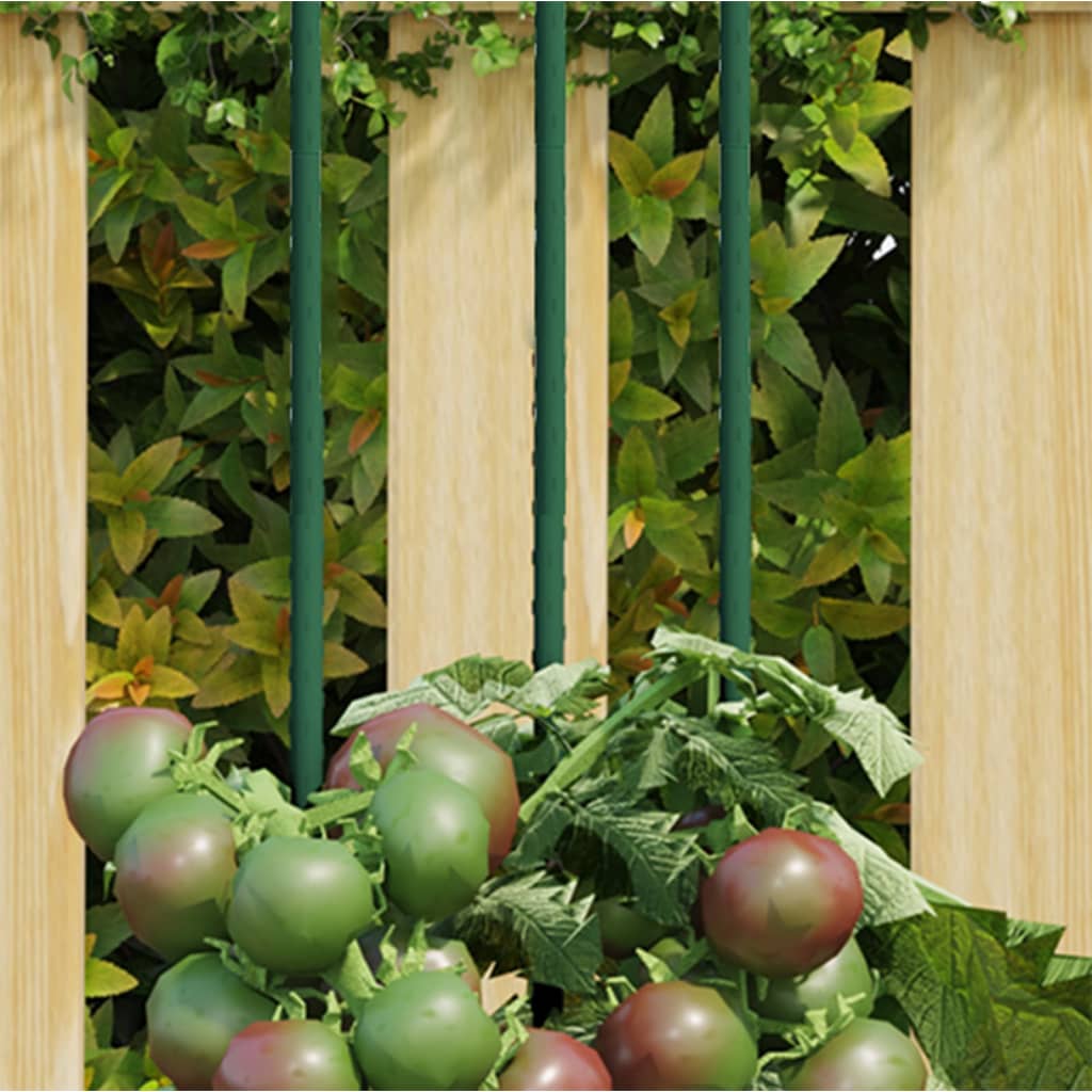 vidaXL Tutores para plantas de jardín 30 unidades acero verde 180 cm