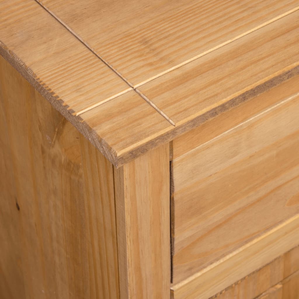 vidaXL Aparador de madera maciza de pino estilo Panamá 135x40x80 cm